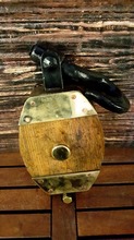 Wood and Brass Pulley Block