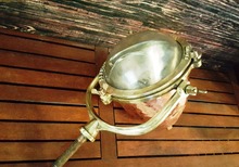 <span class=sold>** SOLD **</span>Original Vintage Copper Ship Light