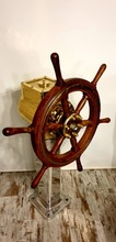 <span class=sold>** SOLD **</span>Brass ship wheel