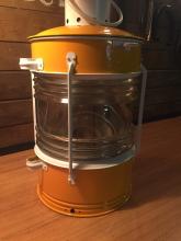 Sarı ve Beyaz Boyalı Galvaniz Fener