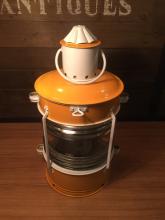 Sarı ve Beyaz Boyalı Galvaniz Fener