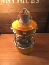 Sarı ve Beyaz Boyalı Galvaniz Fener